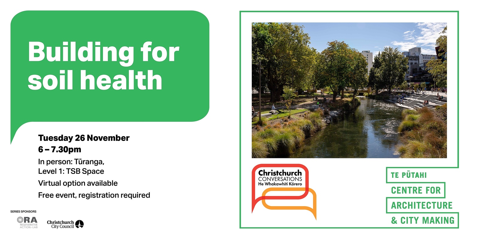 Banner image for Christchurch Conversations: Building for soil health