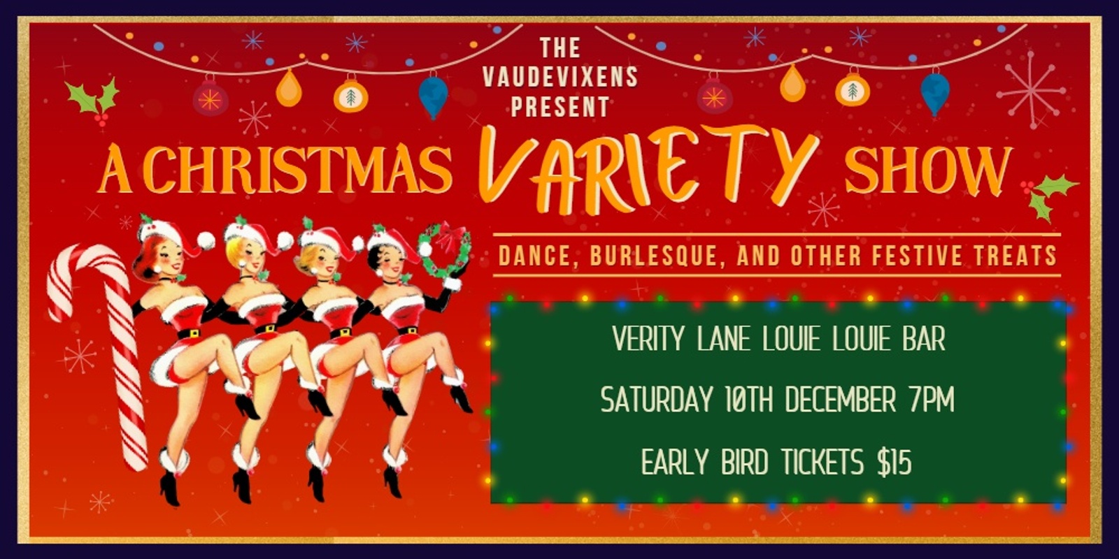 Banner image for The Vaudevixens Christmas Variety Show