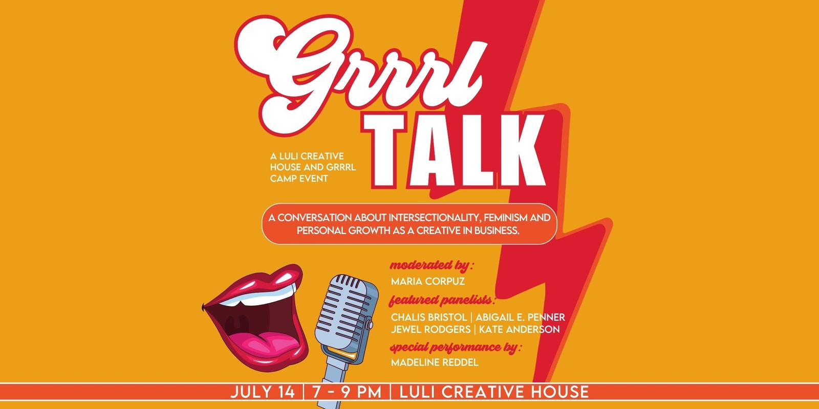 Banner image for GRRRL Talk | A conversation about intersectionality, feminism + personal growth as a creative in business ✨