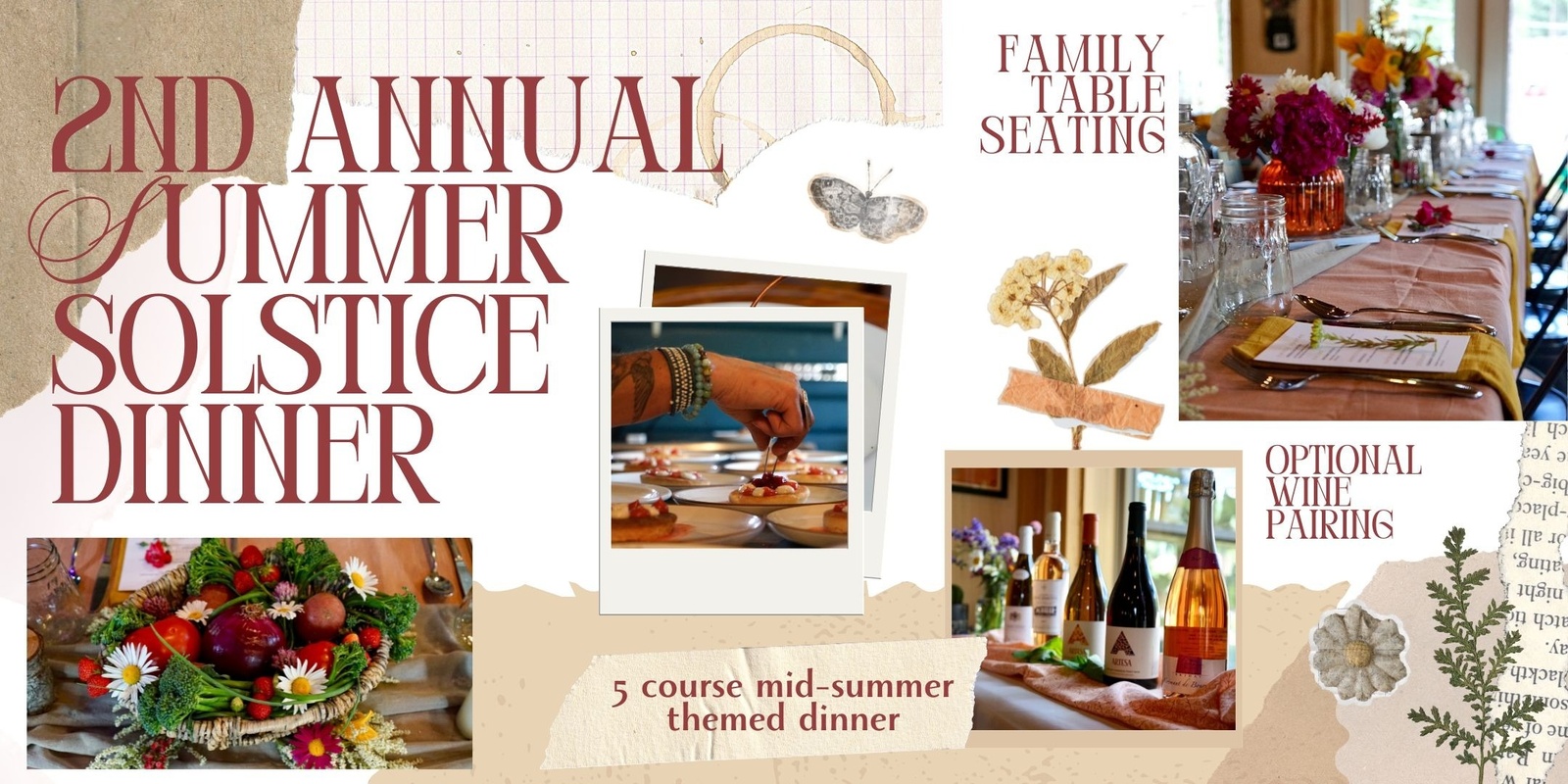 Banner image for Second Annual Summer Solstice Dinner hosted by Max's and Roots Kitchen & Catering