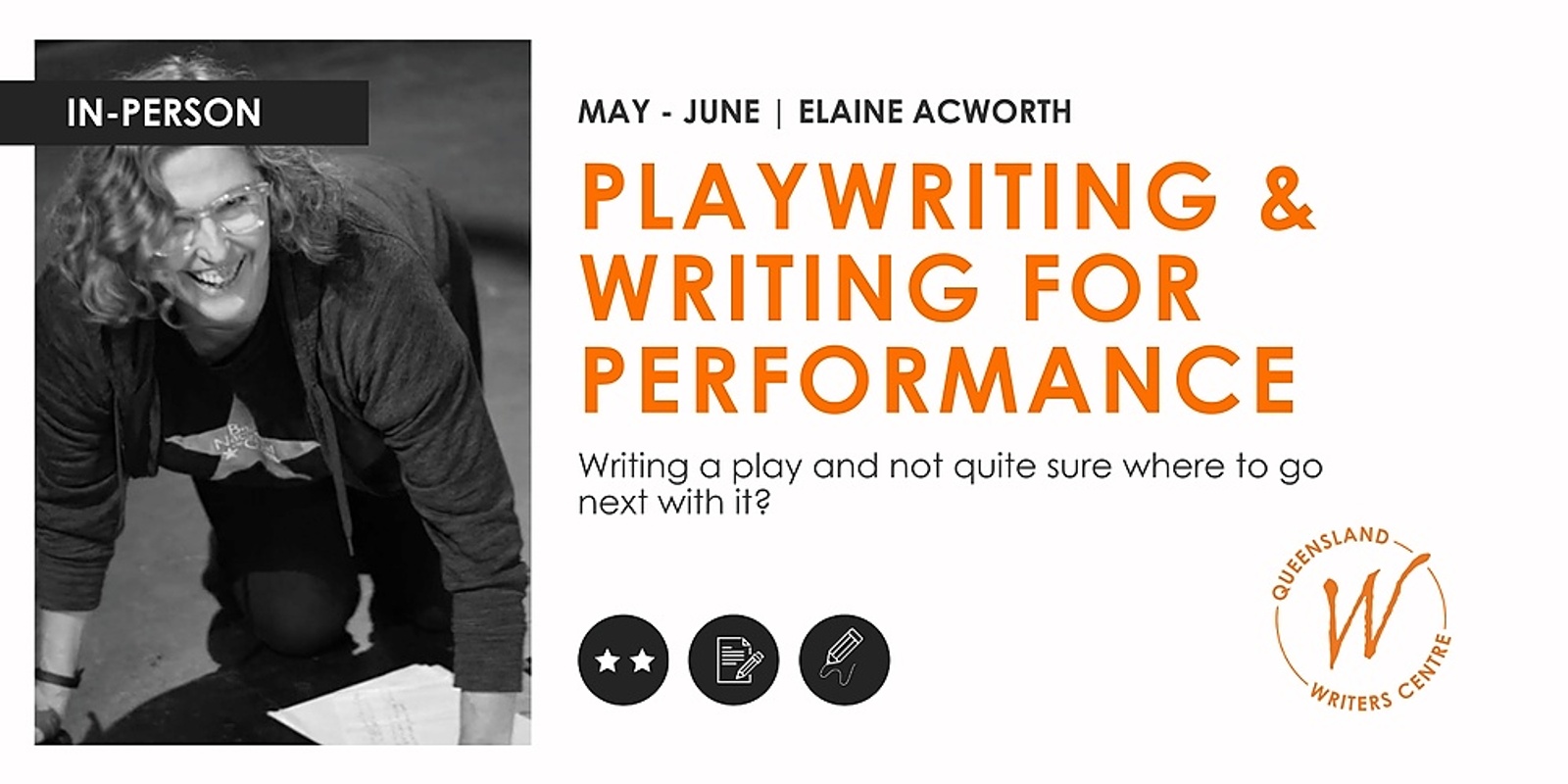 Banner image for Playwriting & Writing For Performance with Elaine Acworth