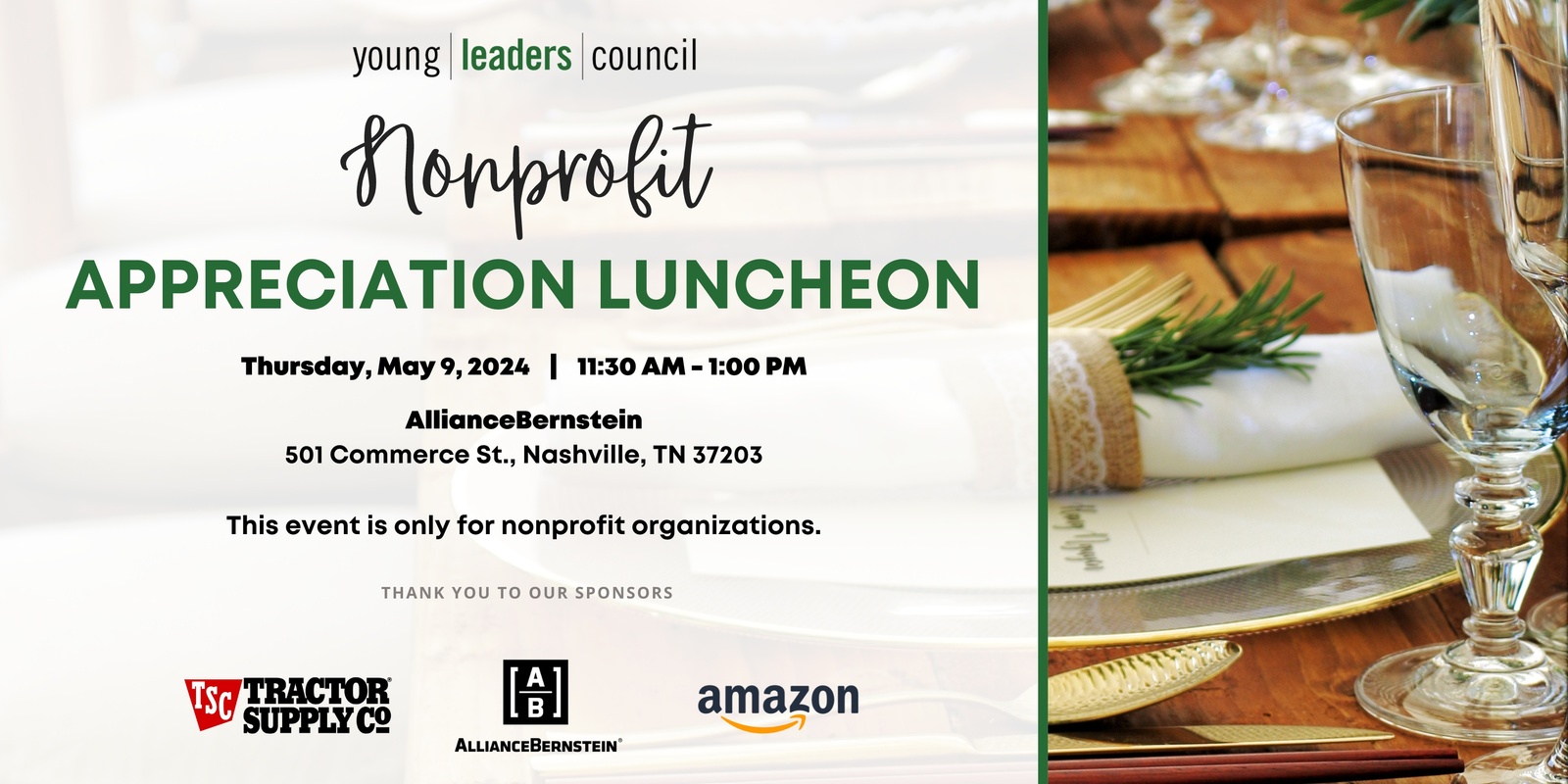 Banner image for Young Leaders Council Nonprofit Appreciation Lunch