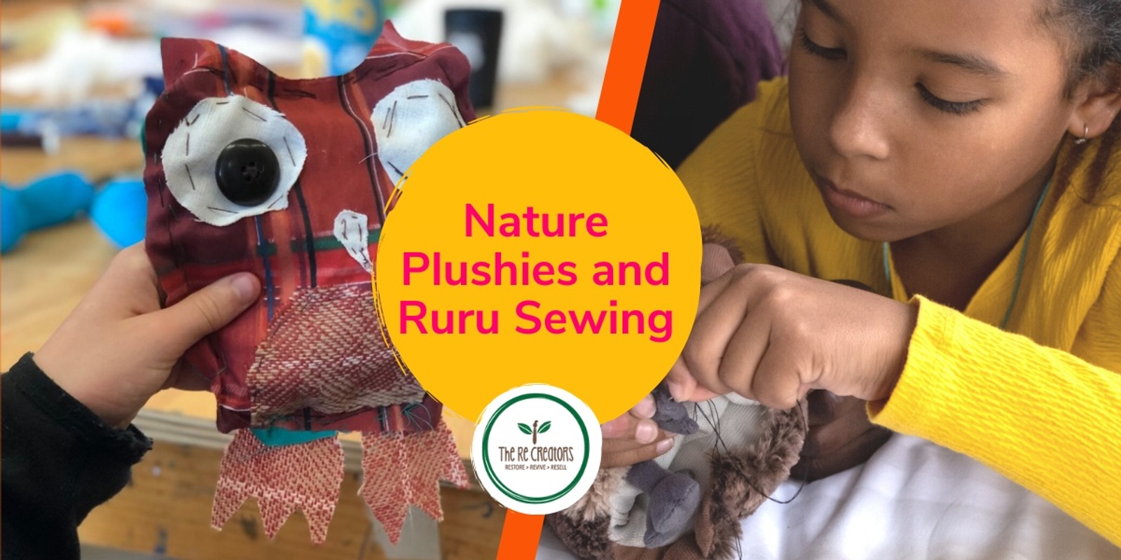 Banner image for Nature Plushies and Ruru Sewing , Waitakere Arts - Community Arts Centre, Monday 2 October 11am - 2pm