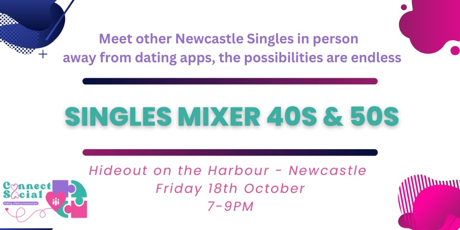 Banner image for Newcastle Single Mixer Night 40s and 50s