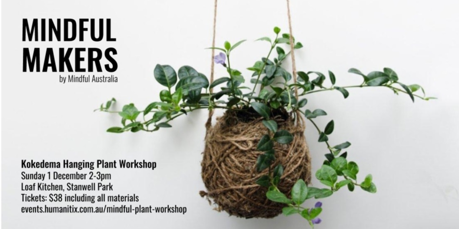 Banner image for Mindful Maker Series: Kokedema Hanging Plant Workshop