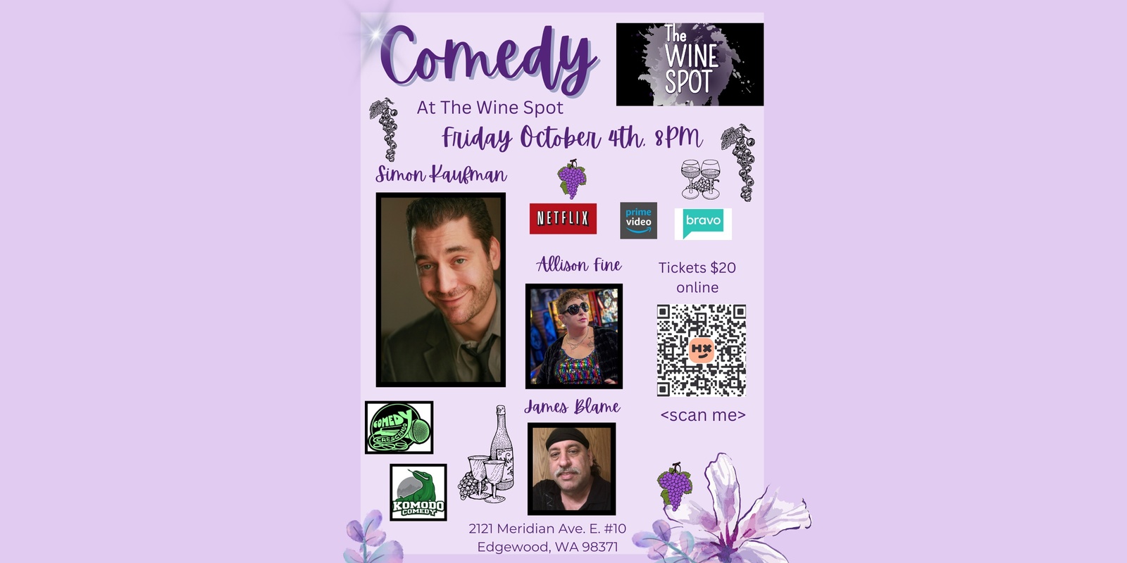 Banner image for Comedy at The Wine Spot