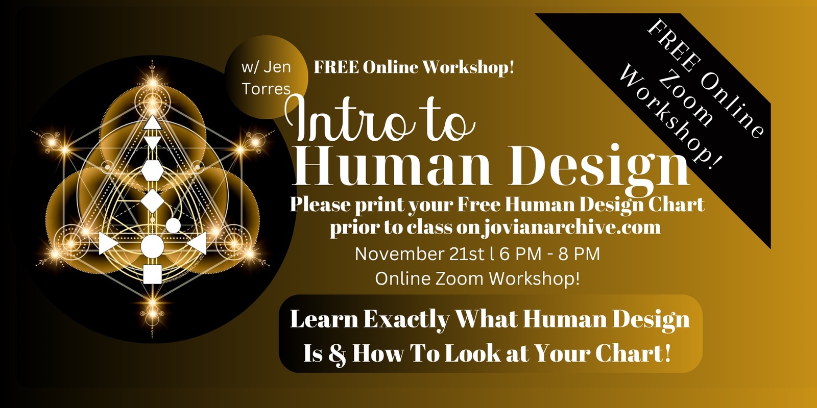 Banner image for FREE Online INTRO to Human Design Class! 