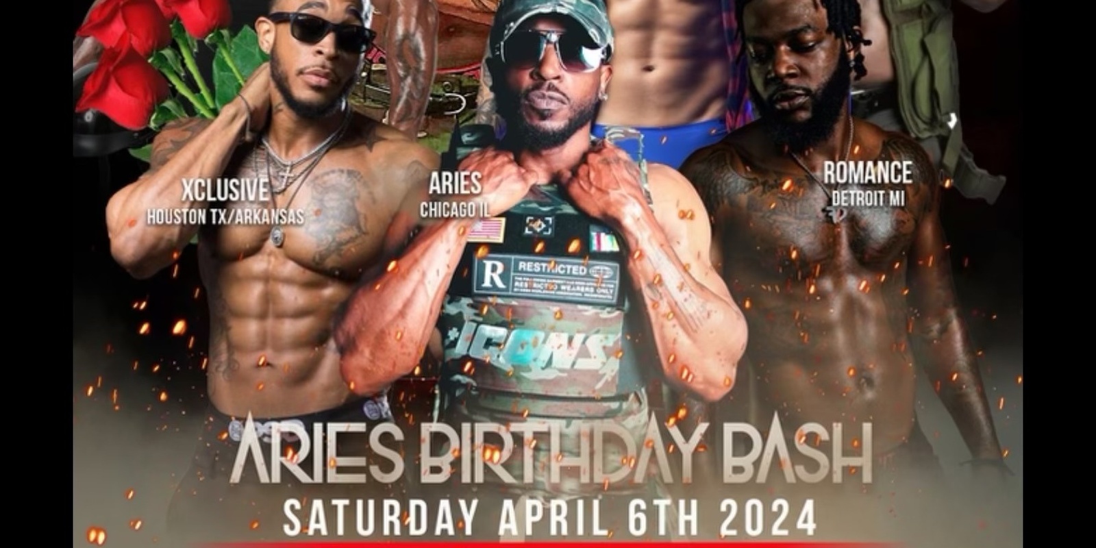 Banner image for Chicago, IL - Love and War: Aries Birthday Bash Male Revue