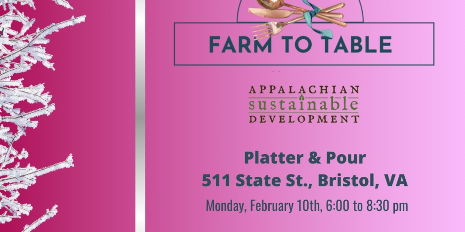 Banner image for Farm to Table Tasting at Platter & Pour