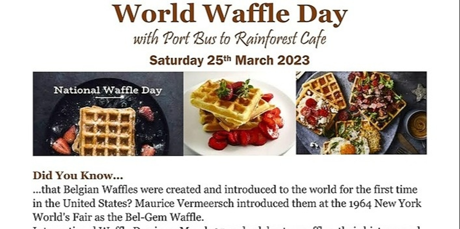 World Waffle Day