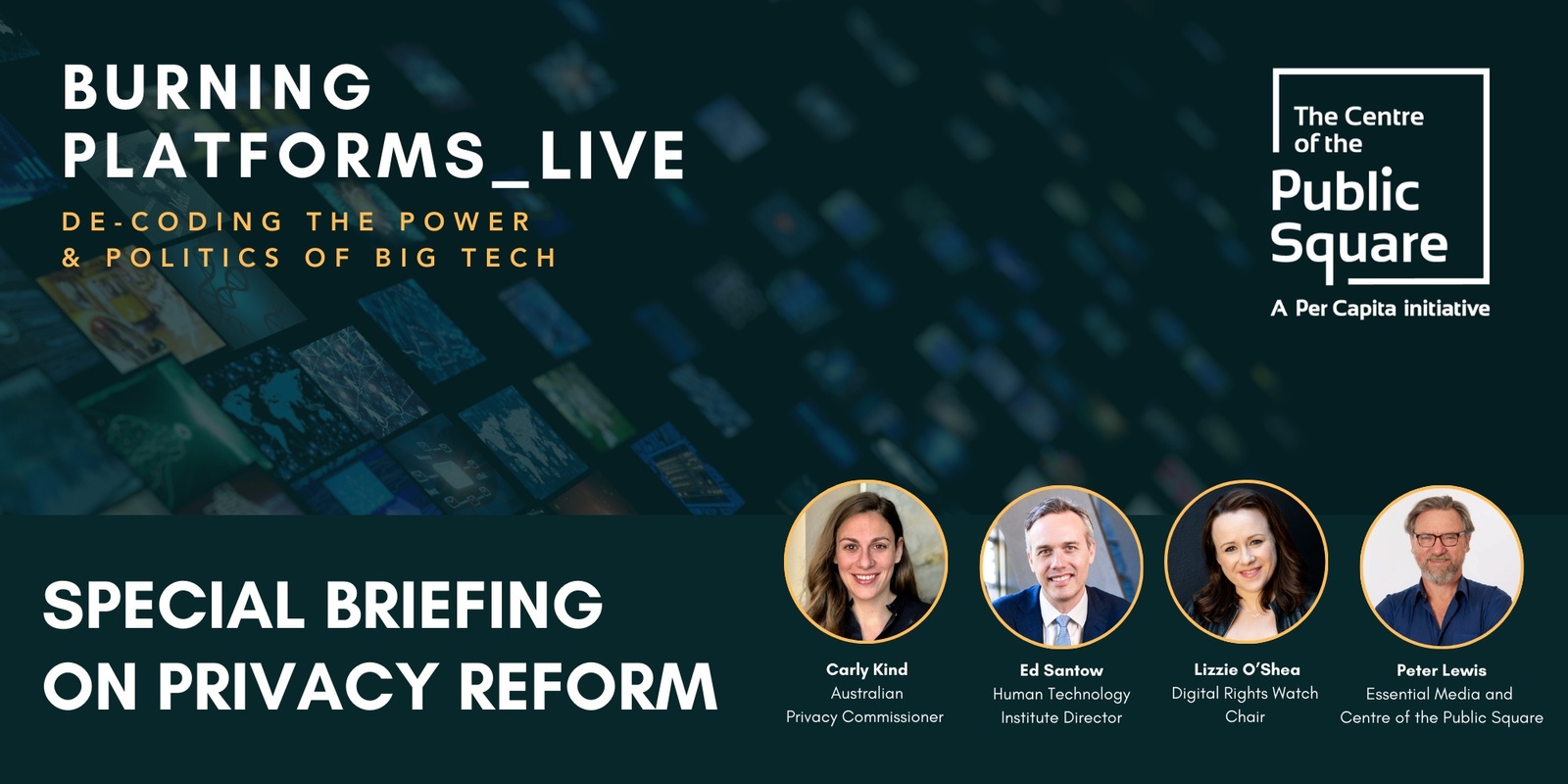 Banner image for Burning Platforms Live - Special Briefing on Privacy Reform