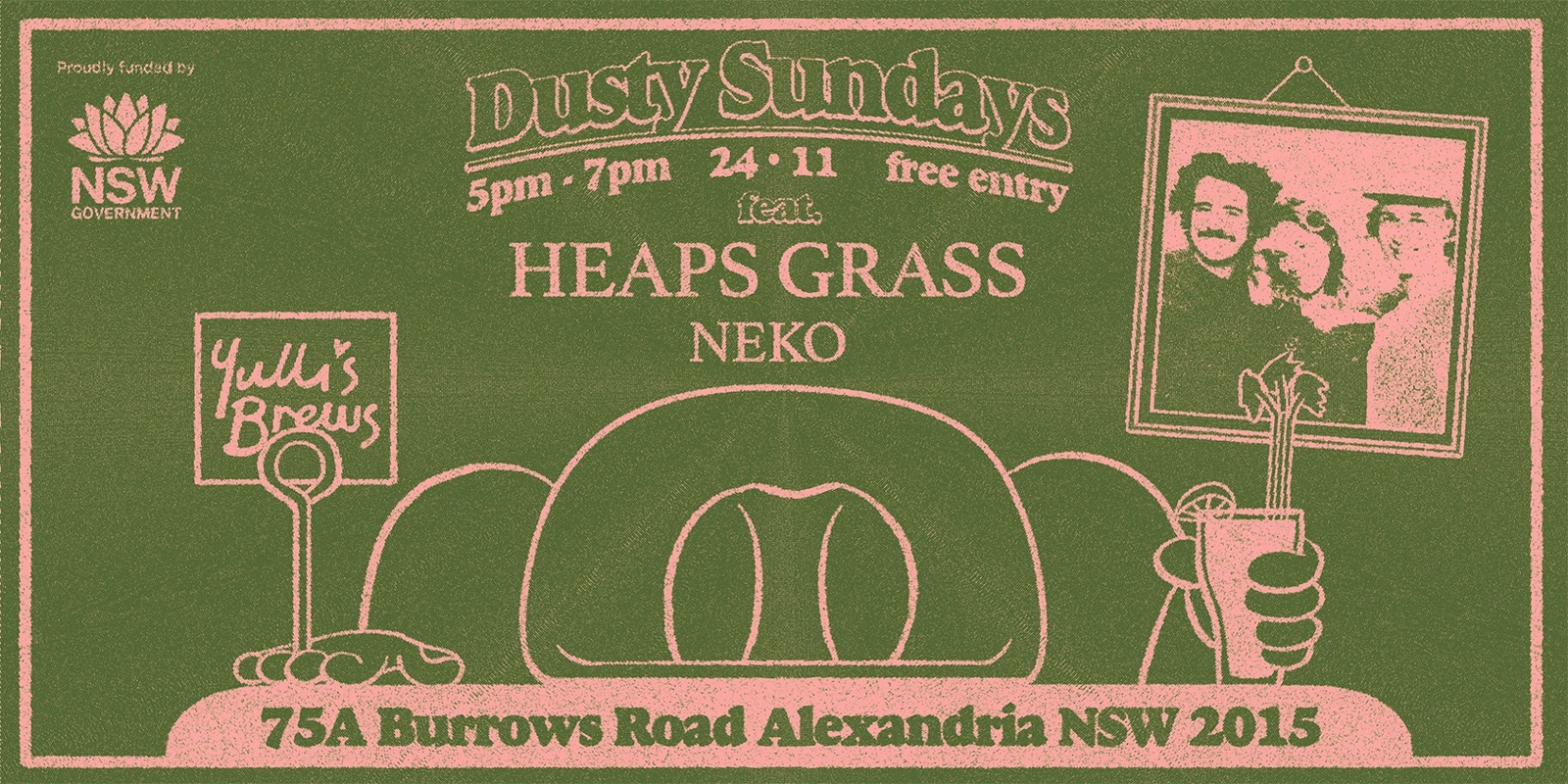 Banner image for DUSTY SUNDAYS - Heaps Grass & Neko 