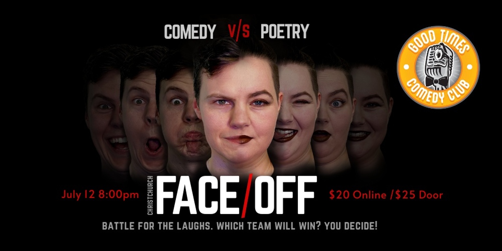 Banner image for Face/Off - Comedy vs Poetry