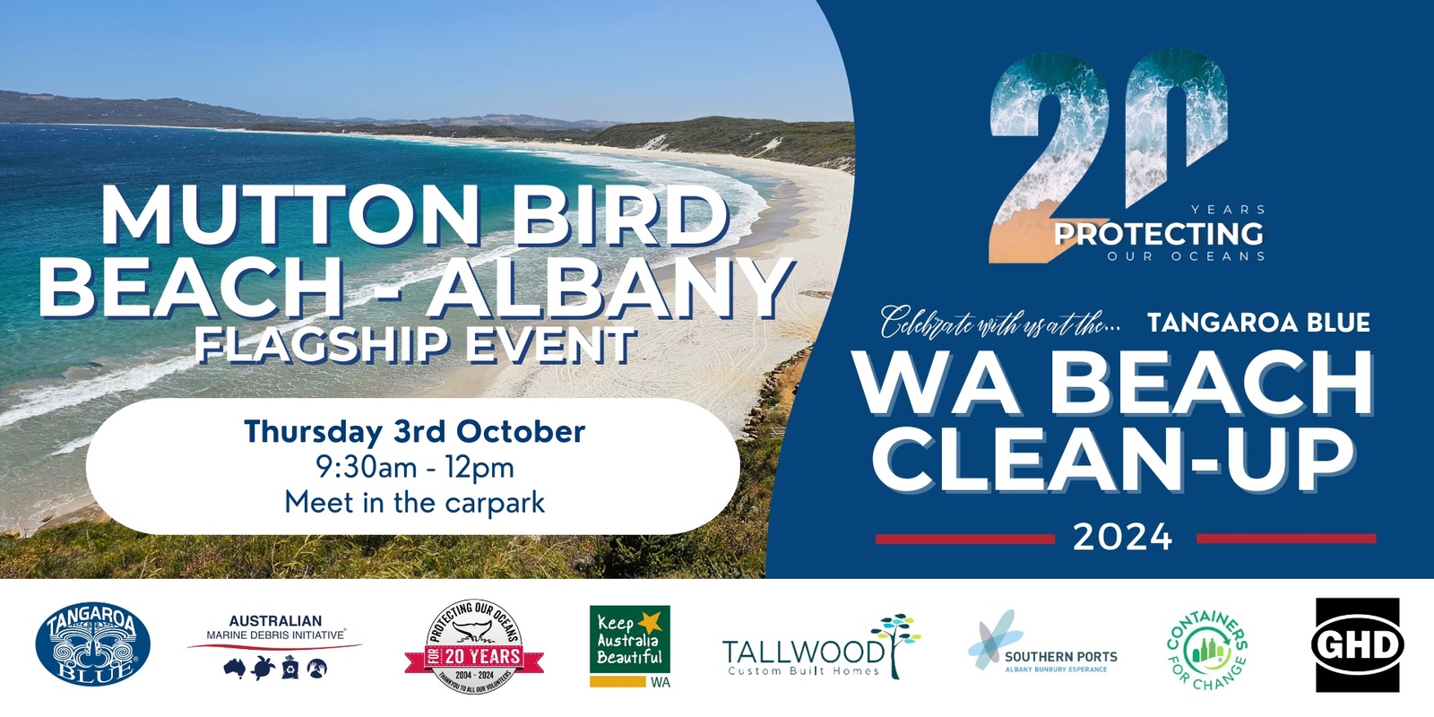 Banner image for Mutton Bird Beach, Albany Flagship Event - 2024 WA Beach Clean-up