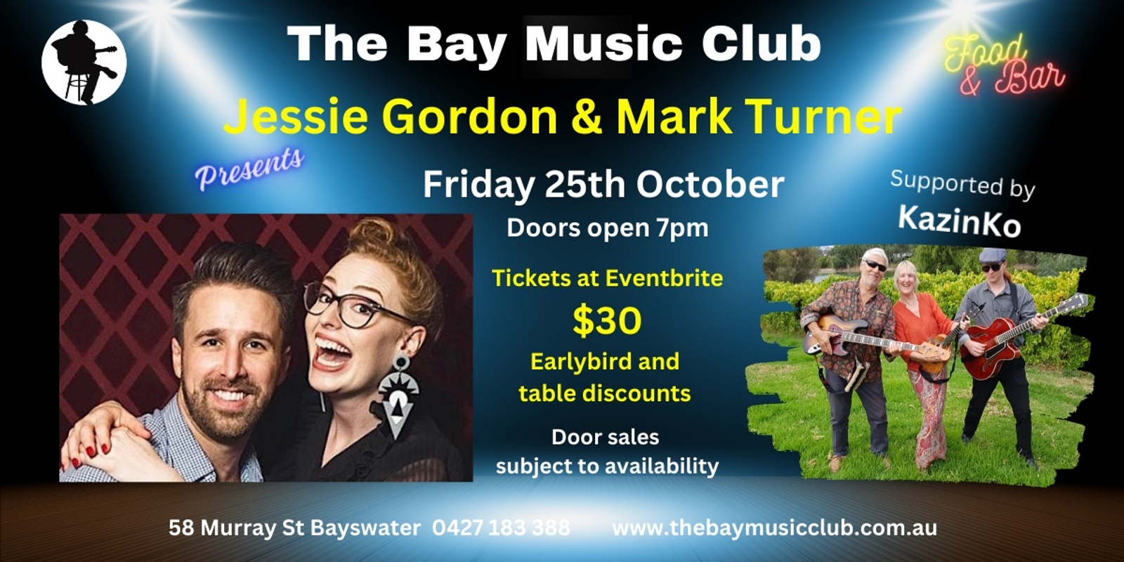 Banner image for An evening with Jessie Gordon and Mark Turner