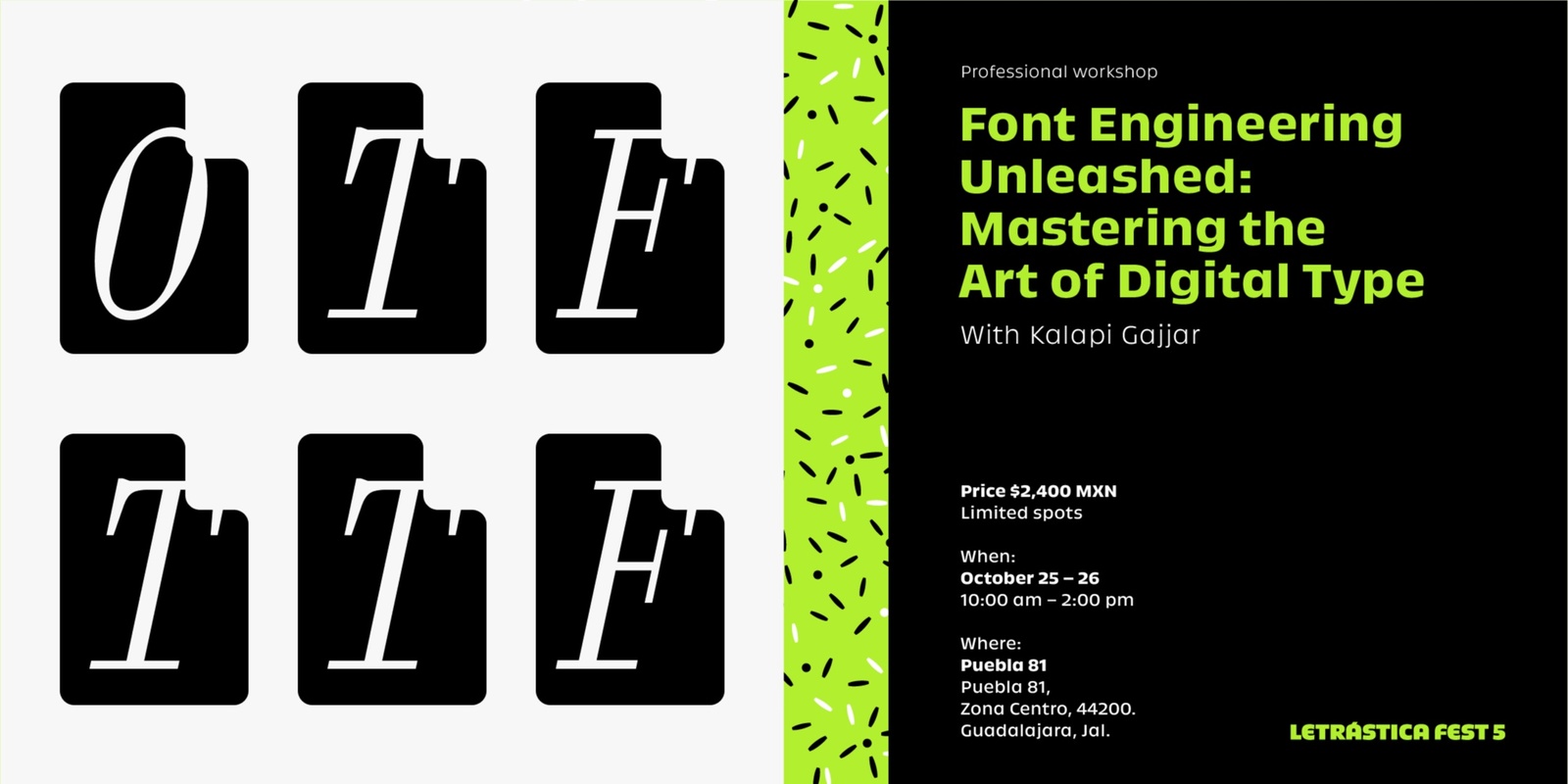 Banner image for Font Engineering Unleashed: Mastering the Art of Digital Type. With Kalapi Gajjar