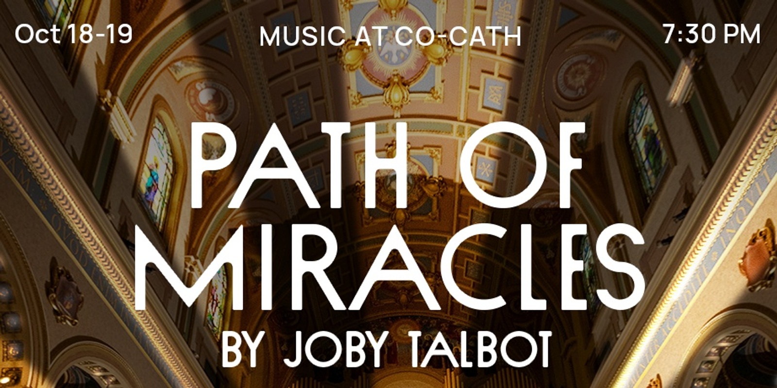 Banner image for Path of Miracles by Joby Talbot