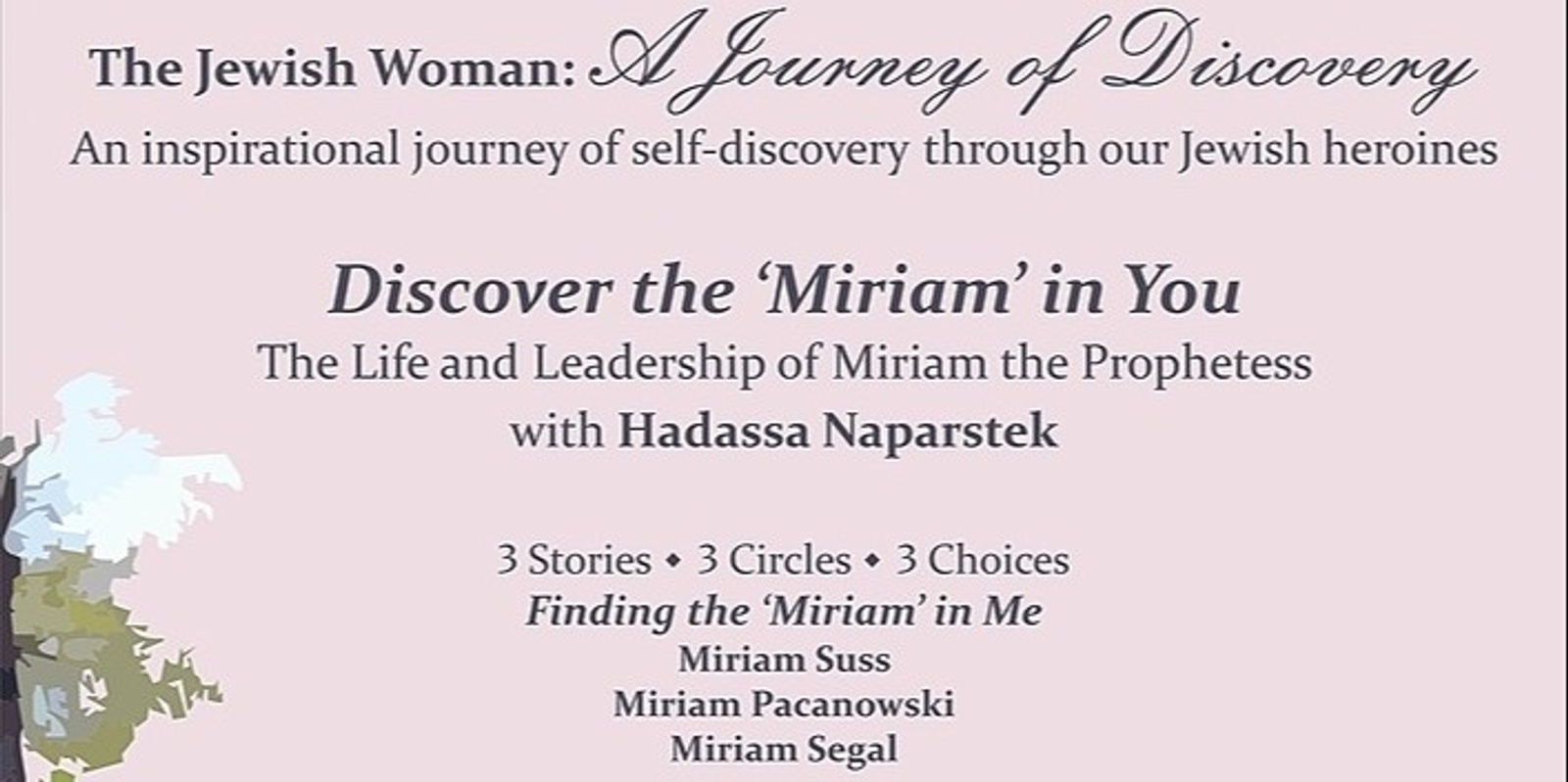 Banner image for The Jewish Woman: A Journey of Discovery