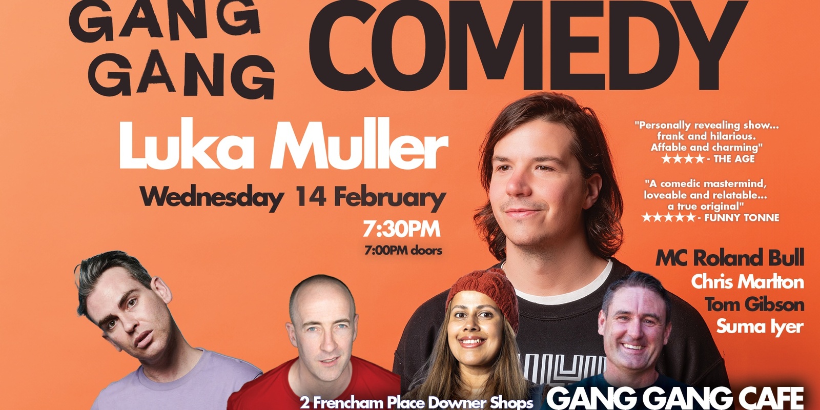 Banner image for Gang Gang Comedy - Luka Muller 
