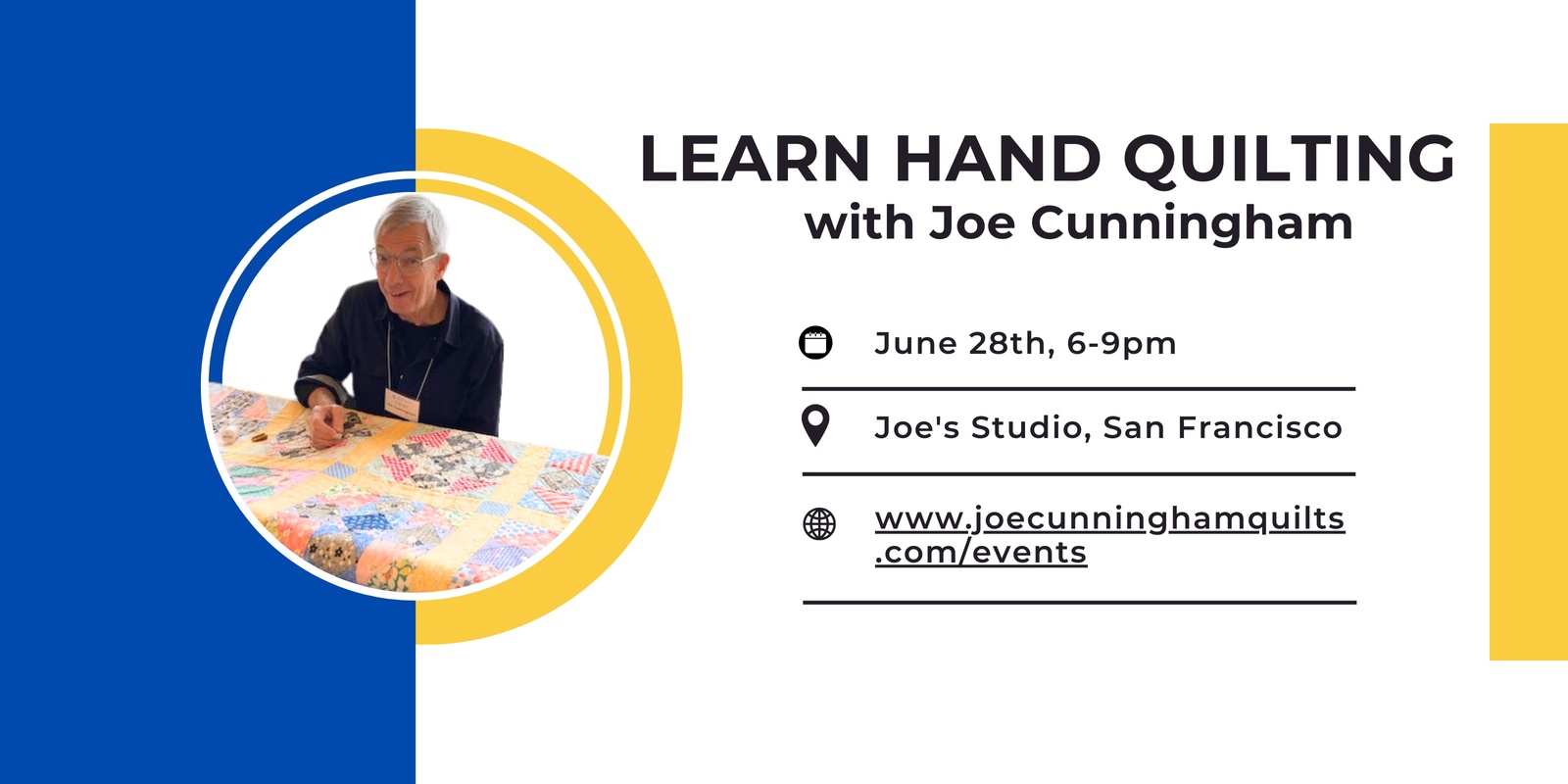 Banner image for Learn Hand Quilting with Joe Cunningham