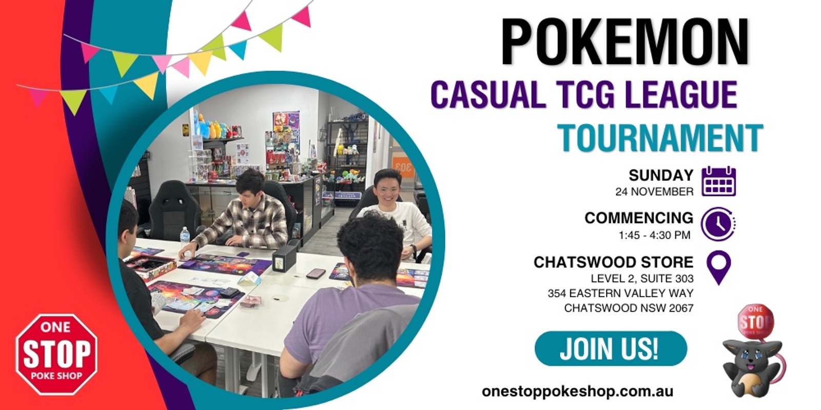 Banner image for Onestoppokeshop League - 24 Nov 2024 Casual tournament registration