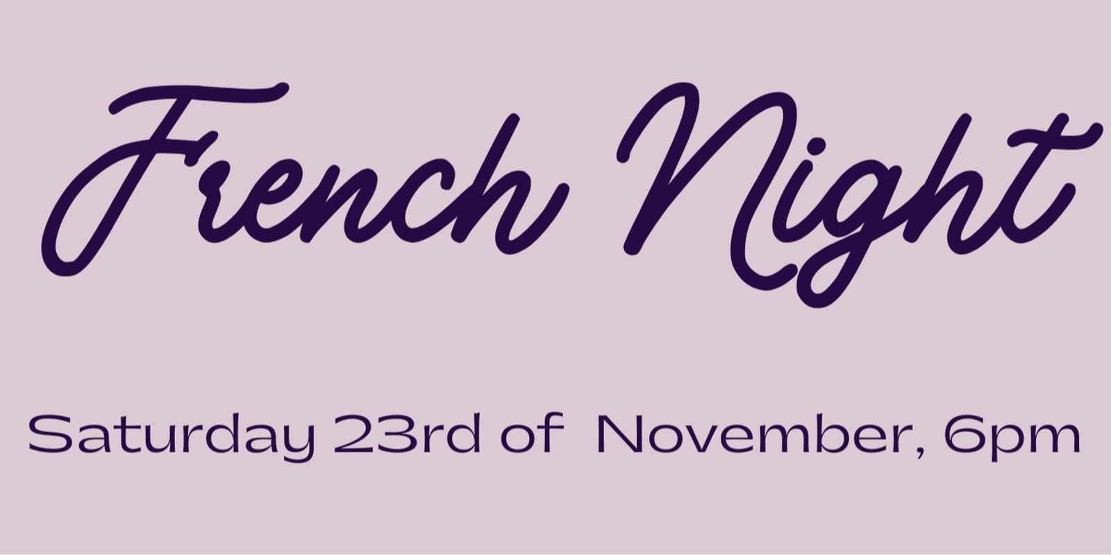 Banner image for French Night - 23rd November