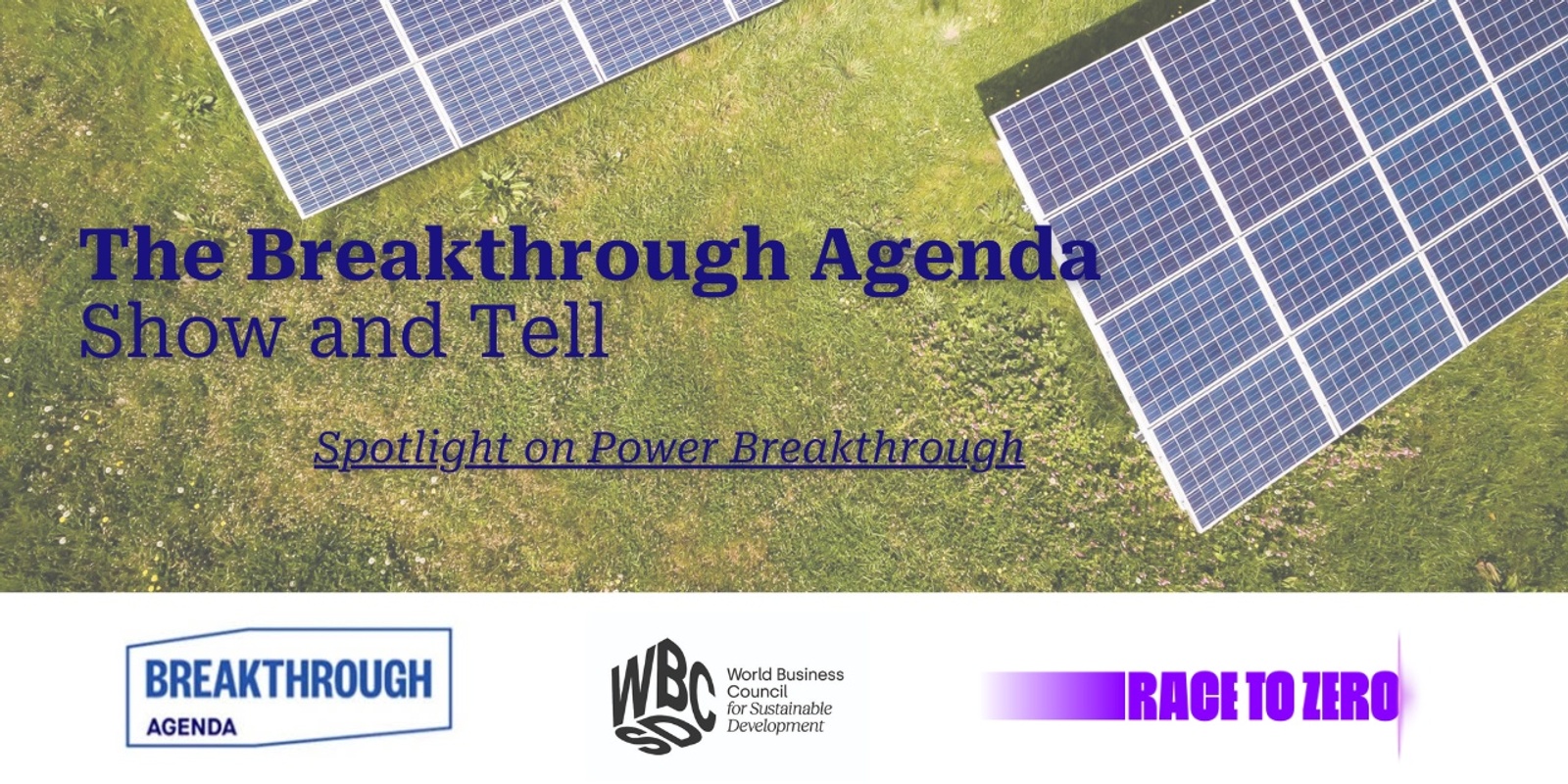 Banner image for The Breakthrough Agenda Show & Tell (Option #2)