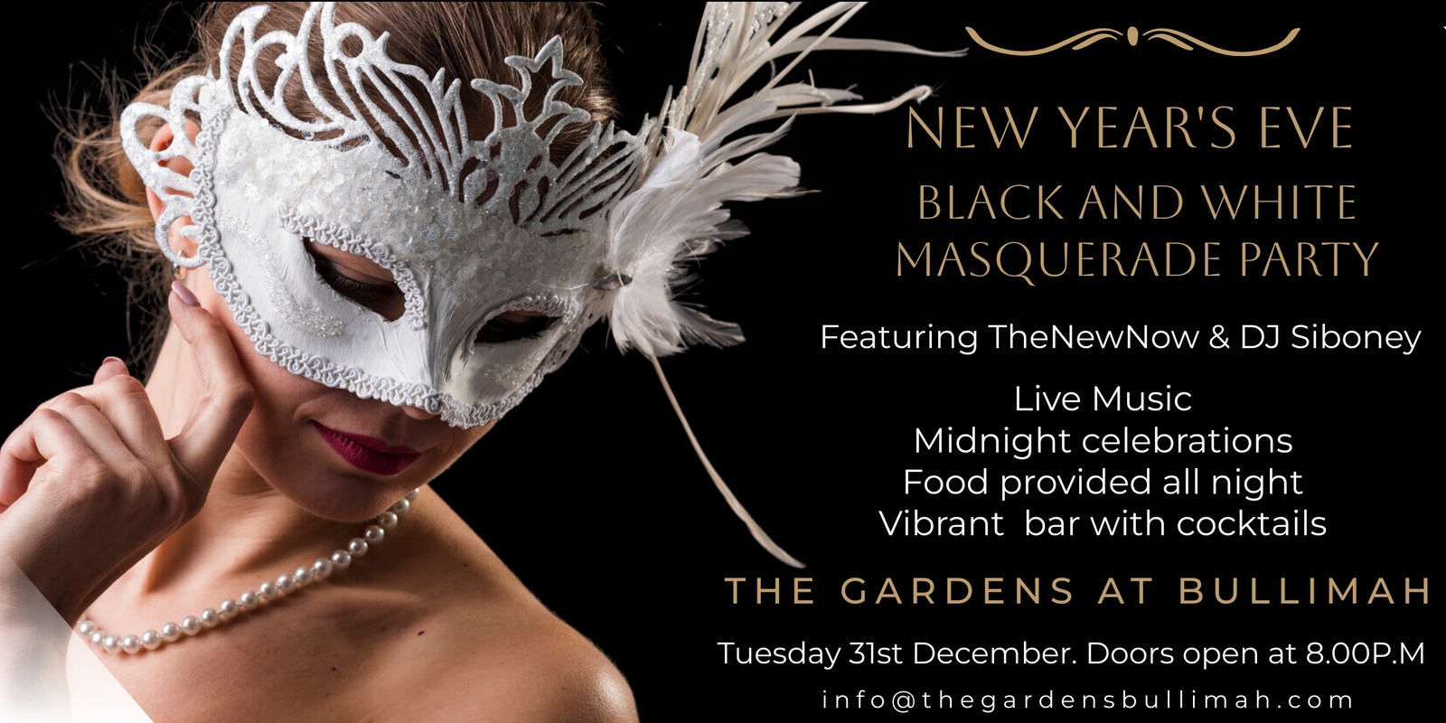 Banner image for New Years Eve in The Gardens at Bullimah