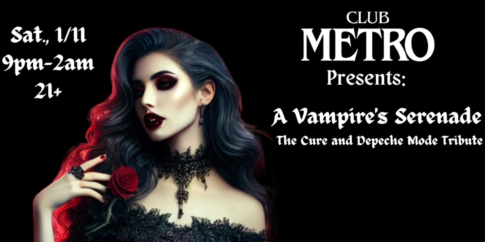 Banner image for Club Metro - A Vampire's Serenade: The Cure and Depeche Mode Tribute 🦇