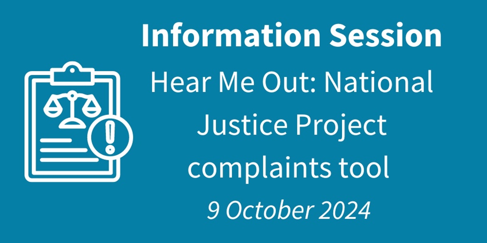 Banner image for Information Session: Hear Me Out - NSW online complaints tool