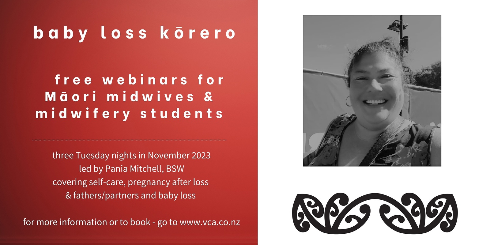 Banner image for Baby Loss Kōrero - Webinars for Māori Midwives and Students Nov 2023