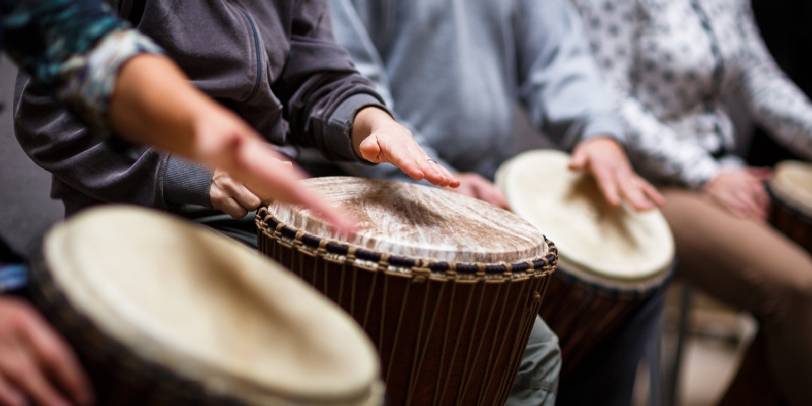 Banner image for School Holidays - Drumming Circle Workshop - Ages: 12+ @ Carnes Hill Library