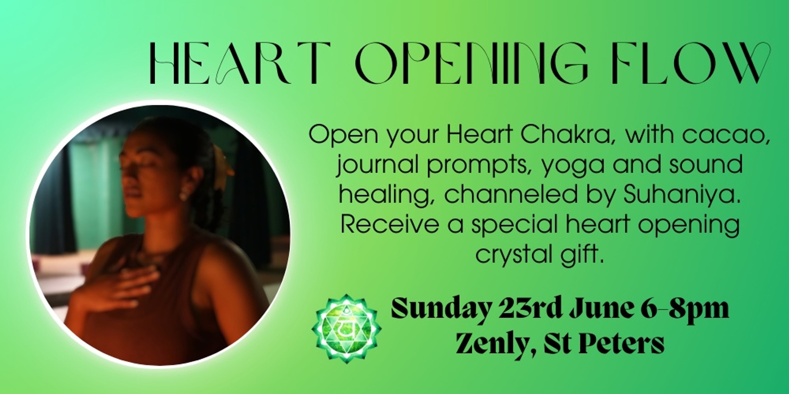 Banner image for Heart Opening Flow: Cacao, Journaling, Yoga and Sound Healing to open your Heart Chakra