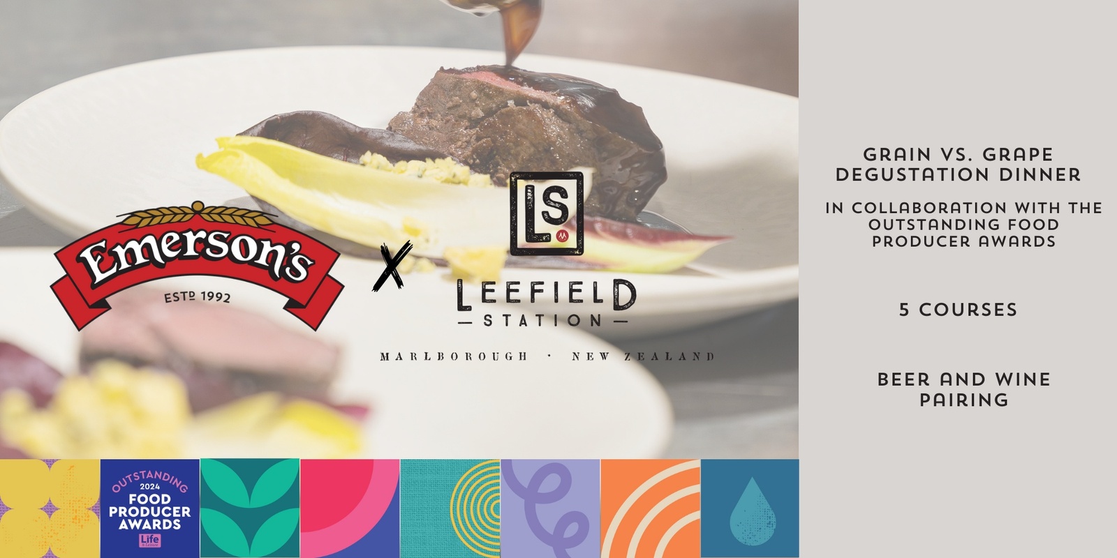 Banner image for Grain vs. Grape -  Winner Dinner with Emerson's Brewery and Leefield Station