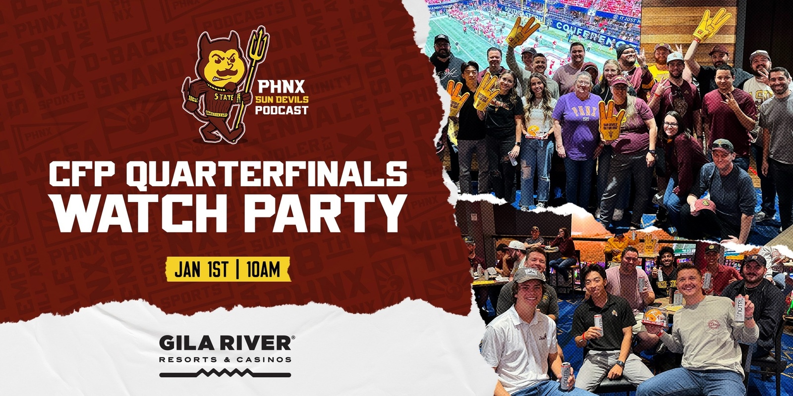 Banner image for PHNX Sun Devils College Football Playoff Watch Party