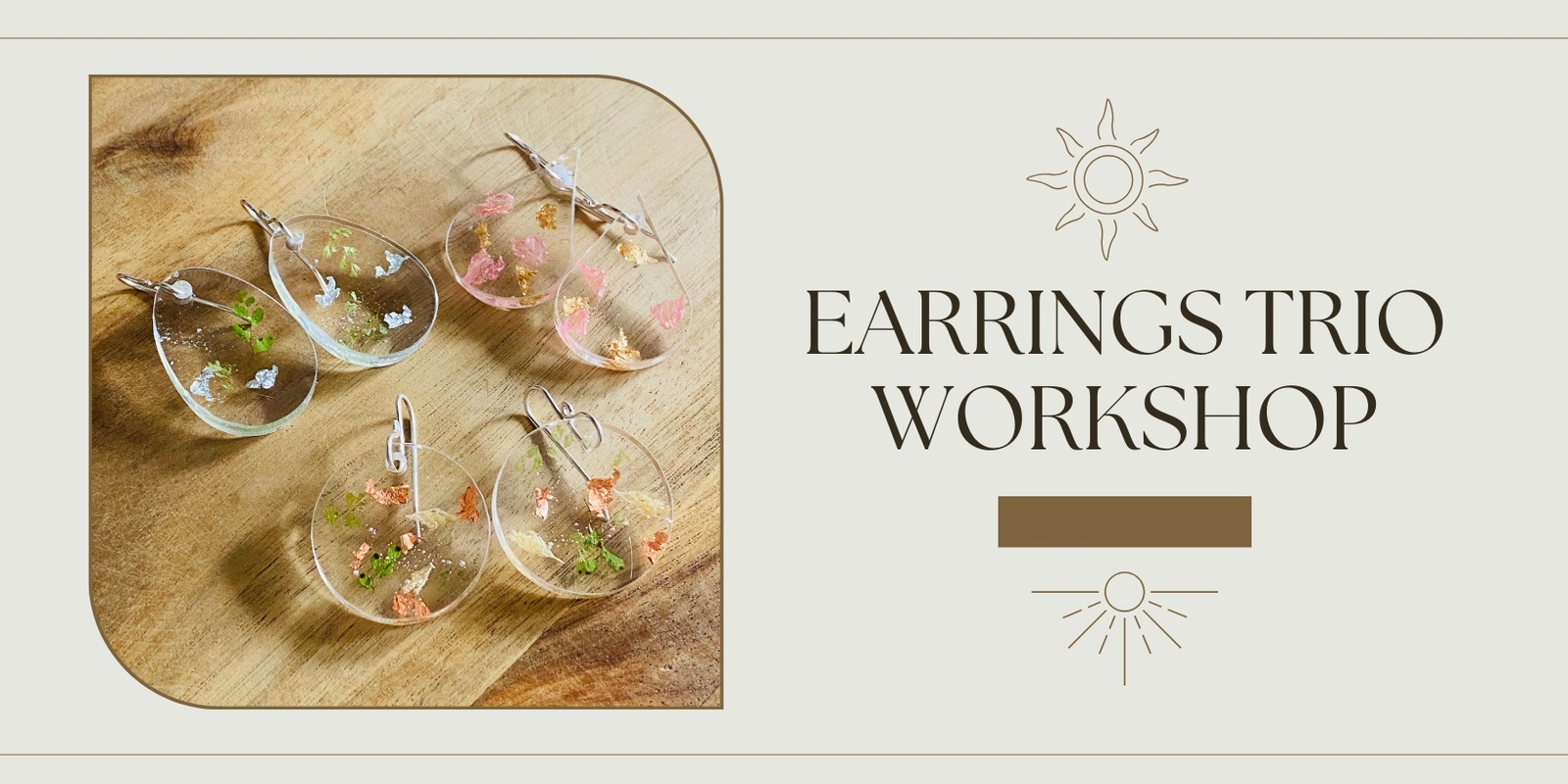 Banner image for Resin Botanical Earrings Trio Workshop