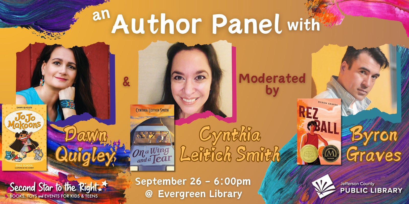 Banner image for Author Panel with Dawn Quigley & Cynthia Leitich Smith - Moderated by Byron Graves