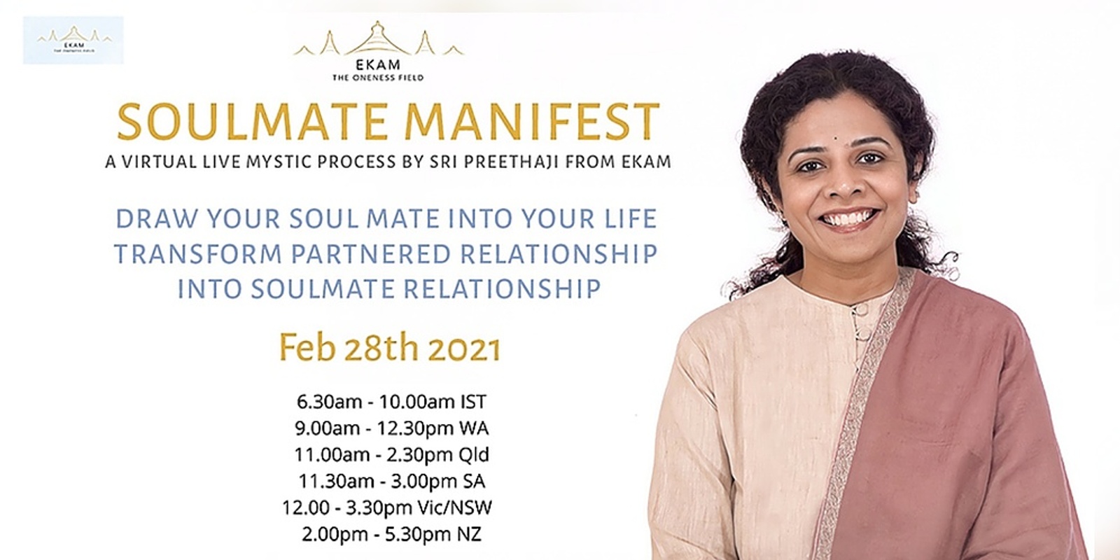 Banner image for SOULMATE MANIFEST  WITH PREETHAJI