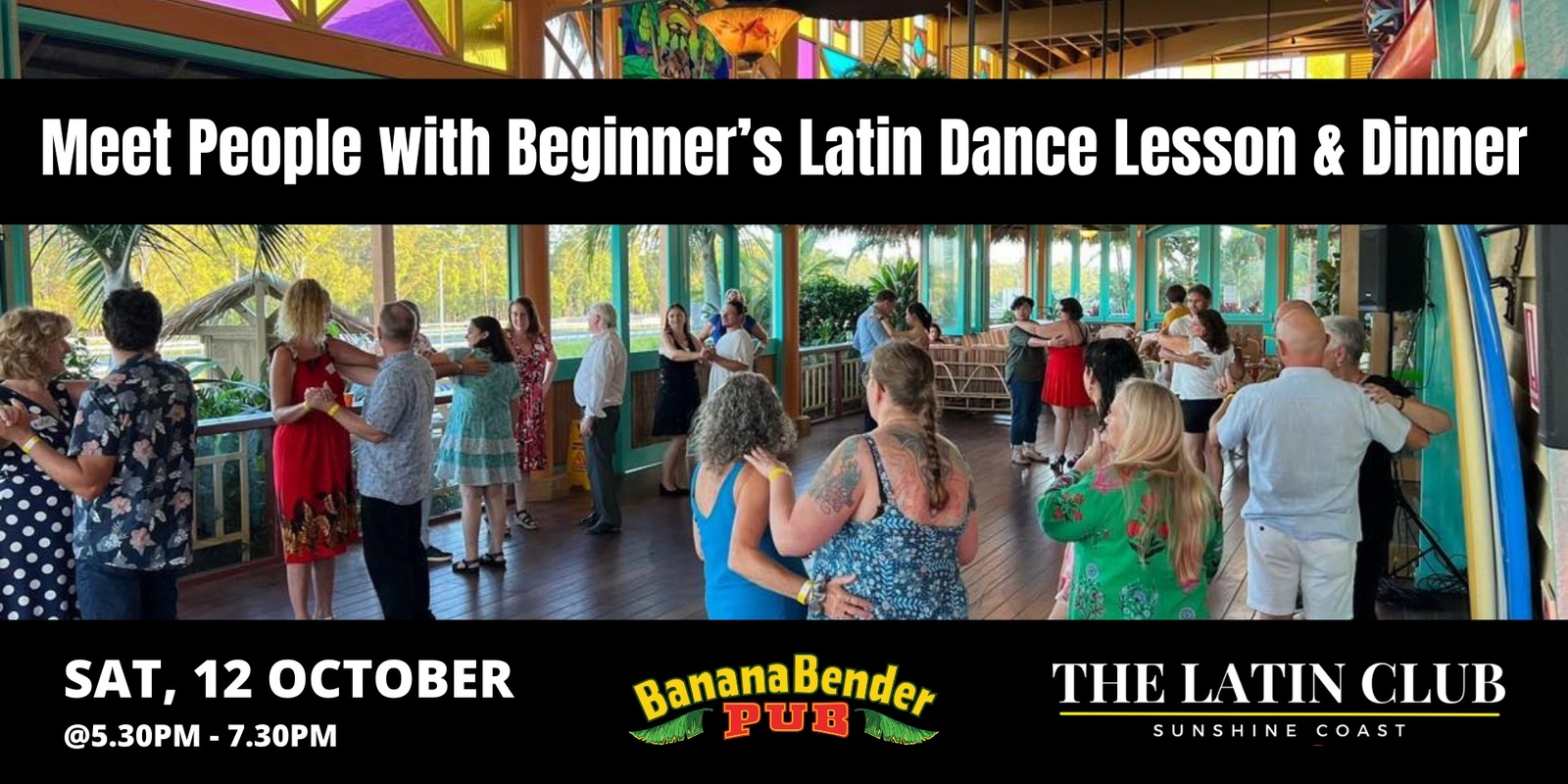 Banner image for Meet People with Intro Latin Dance Lesson & Dinner 12-10-24