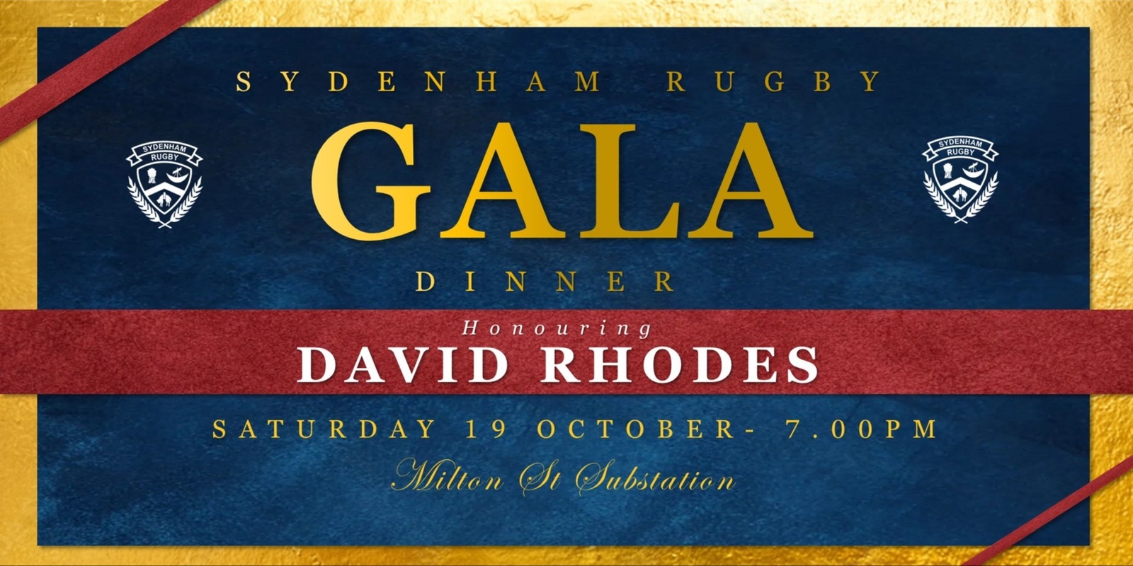 Banner image for Sydenham Rugby Gala Dinner