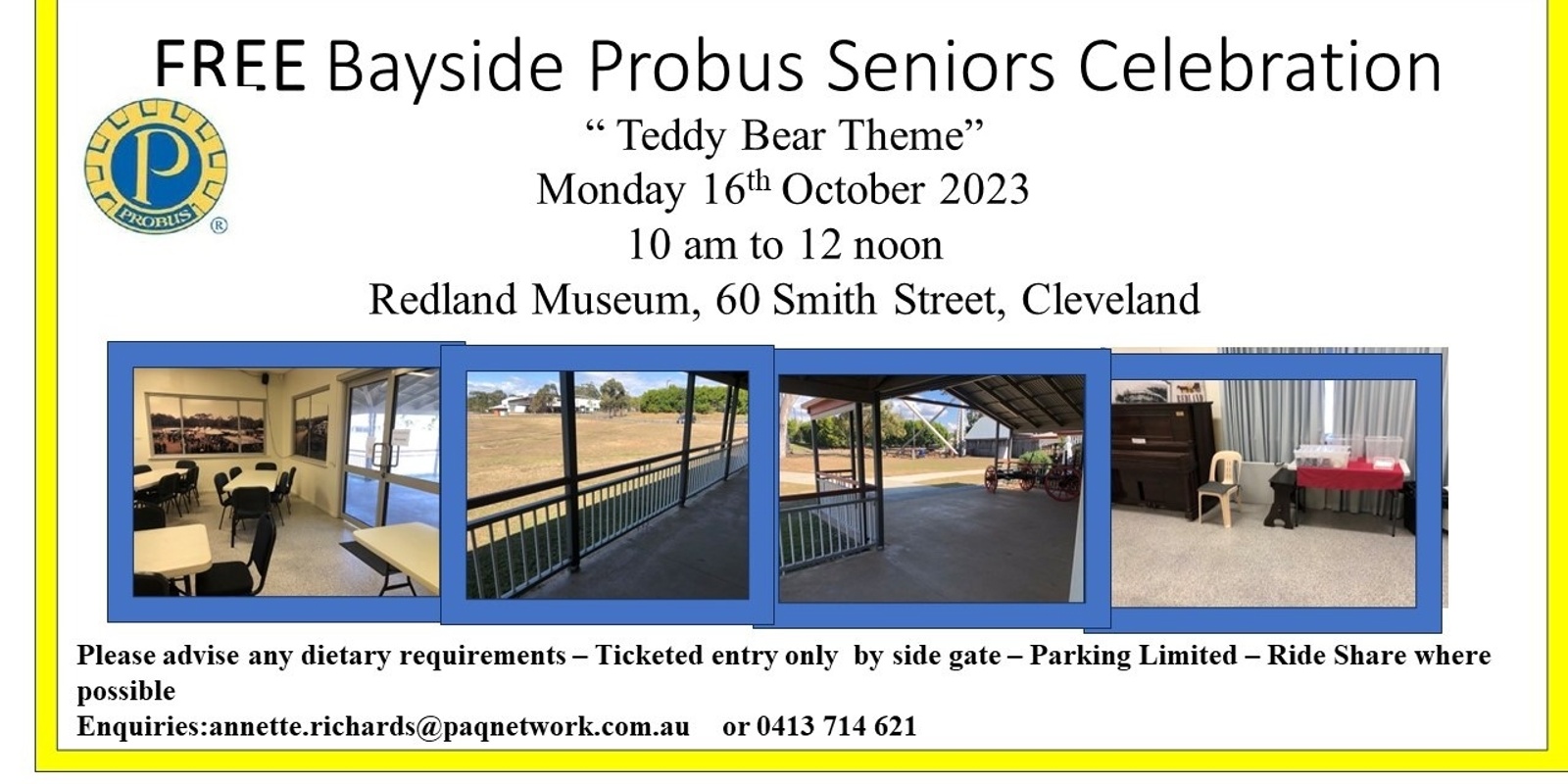 Banner image for Bayside Probus Seniors Celebration (Teddy Bear Theme)