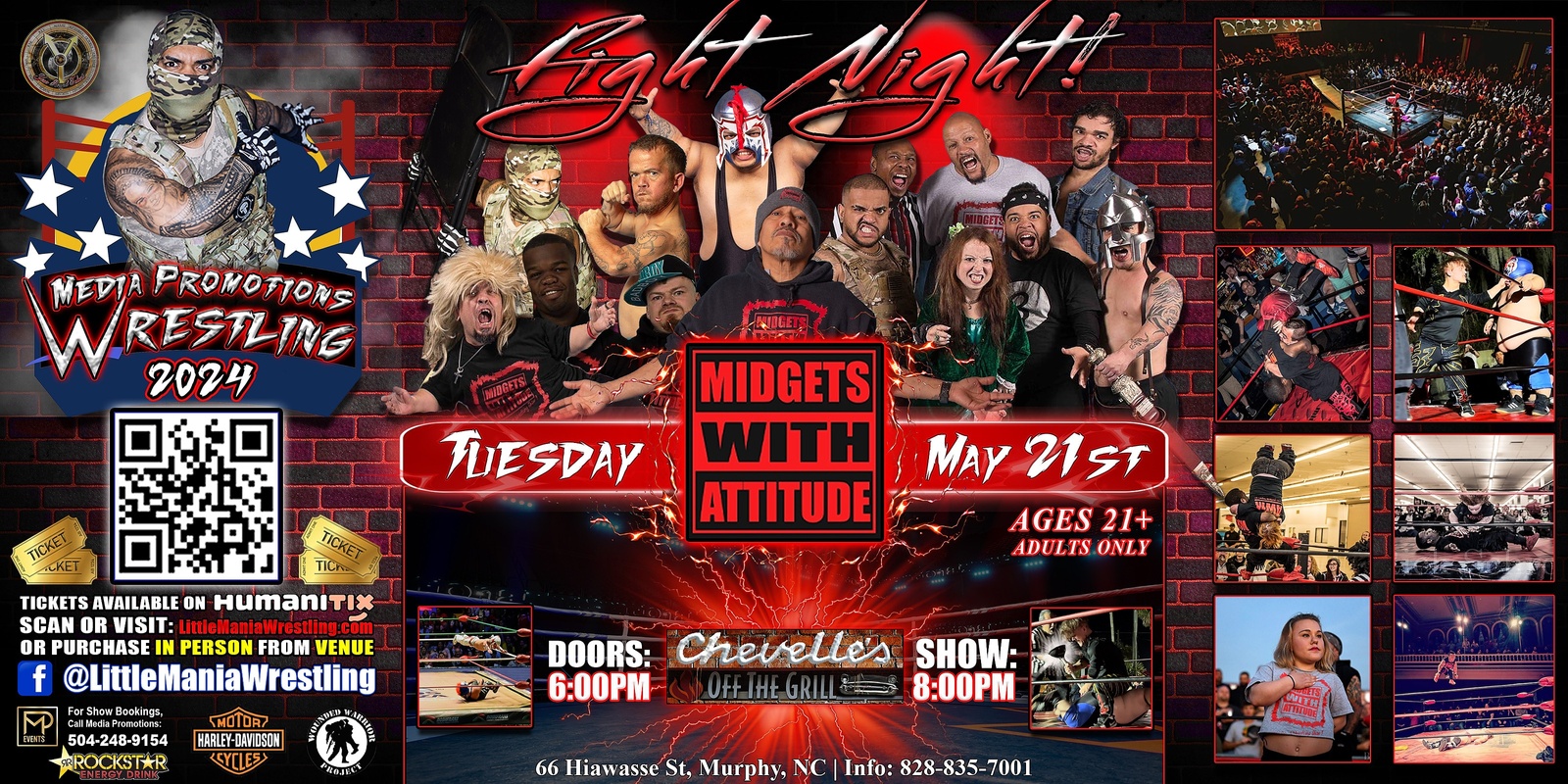 Banner image for Murphy, NC - Midgets With Attitude: Fight Night Micro Agression!