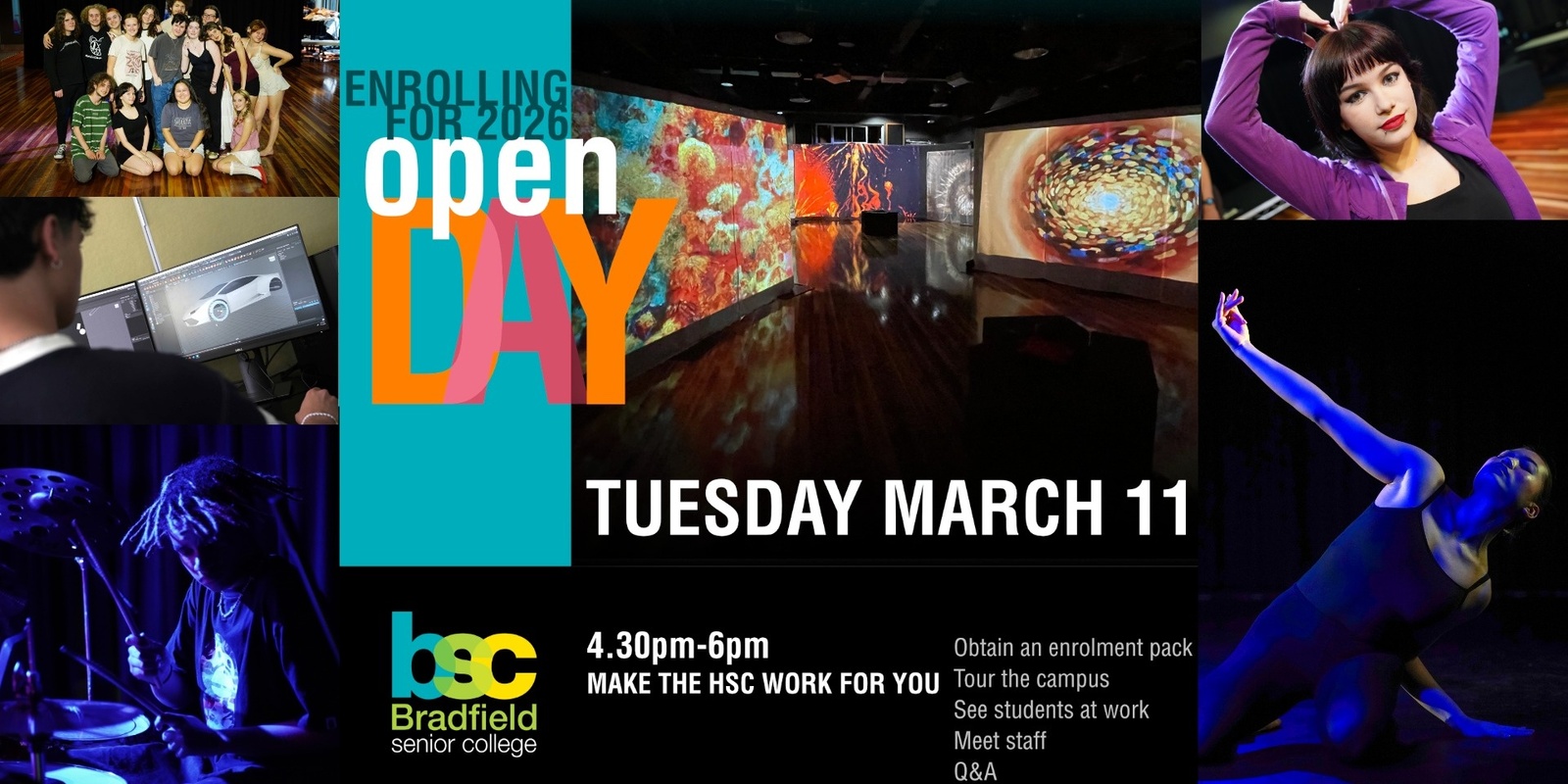 Banner image for  Open Day & Onsite Tour - Tuesday 11 March, 4.30pm - Enrol for 2026