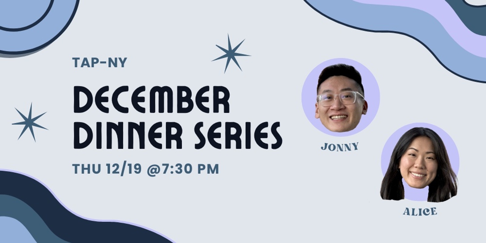 Banner image for TAP-NY December Dinner Series with Jonny & Alice in Park Slope