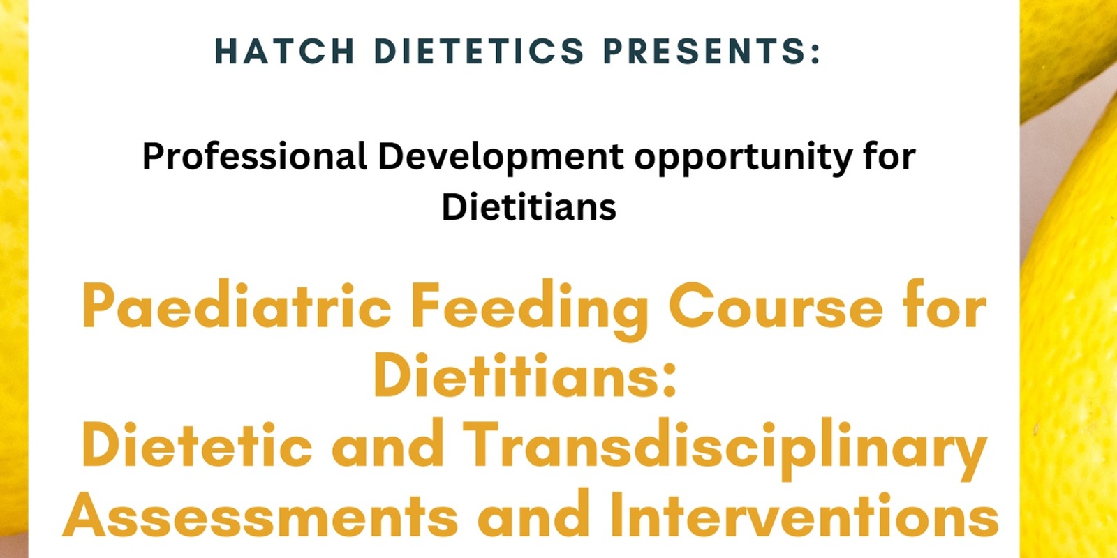 Banner image for Paediatric Feeding Course for Dietitians