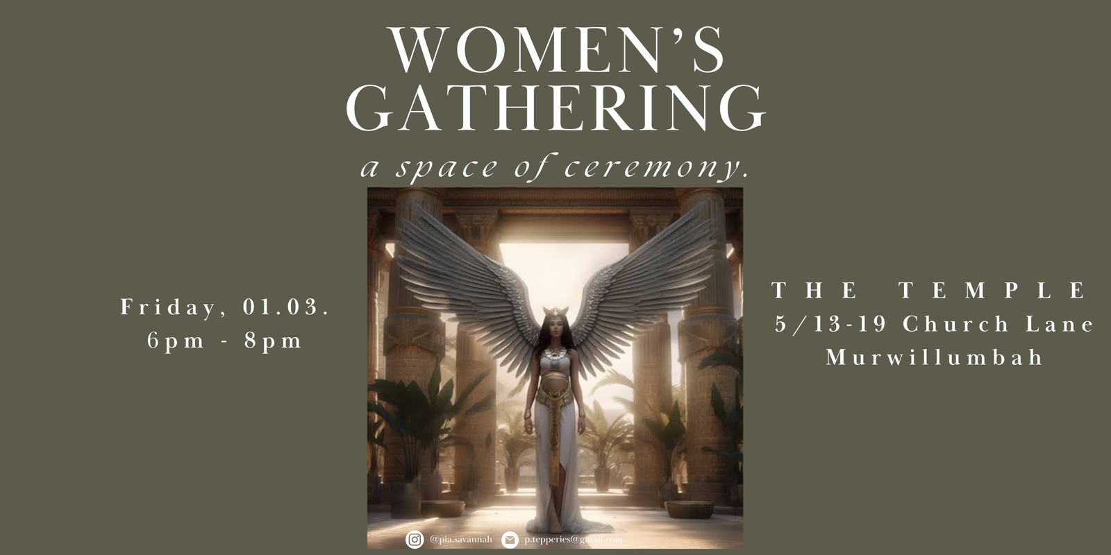 Banner image for WOMEN'S GATHERING - A space of ceremony. 