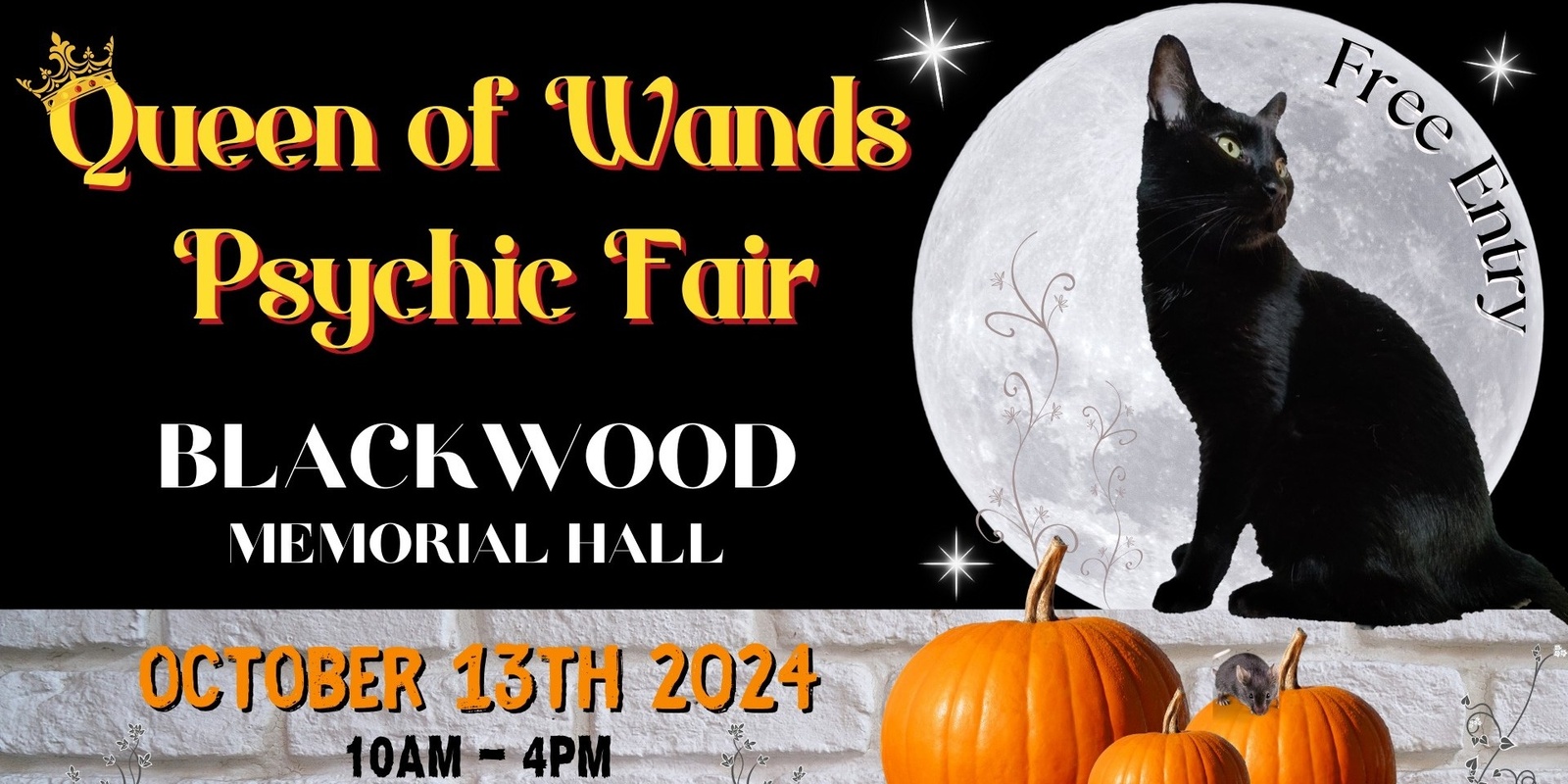 Banner image for Queen of Wands Psychic Fair - At Blackwood! 🐈‍⬛