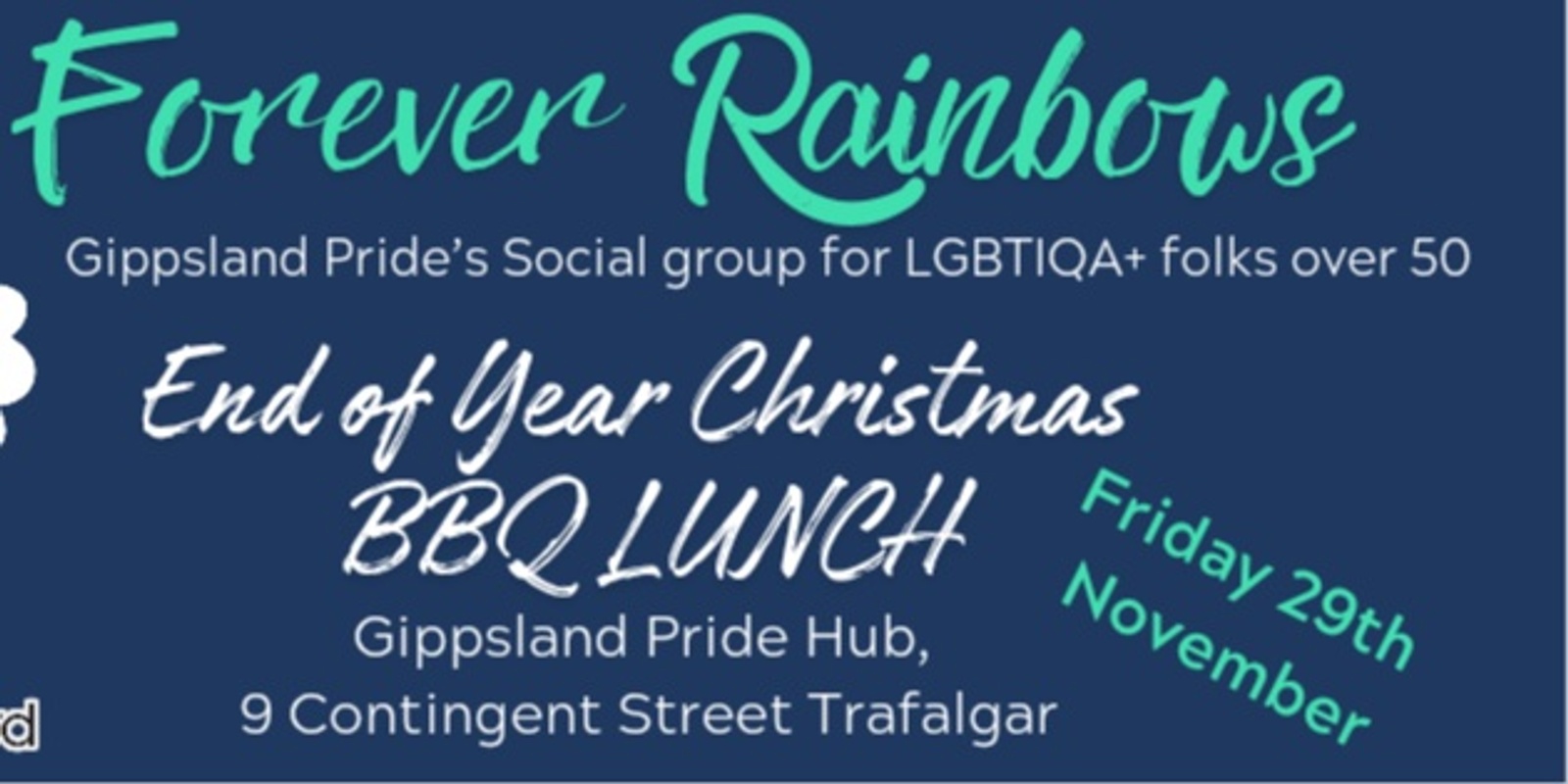 Banner image for Forever Rainbow Social Group - End of Year BBQ Luncheon