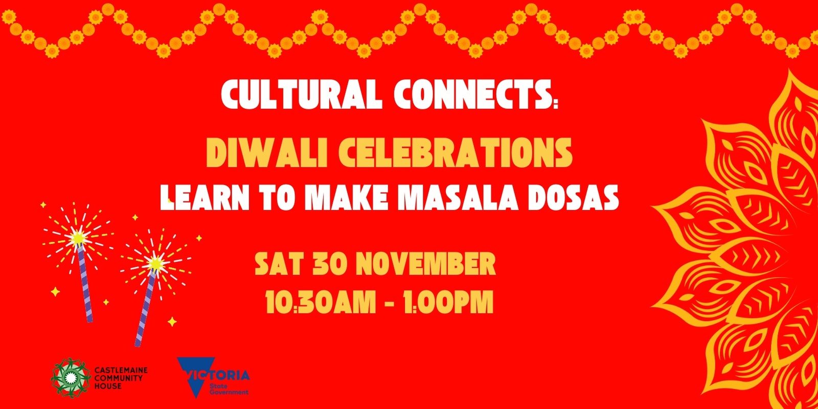 Banner image for Cultural Connects: Diwali Masala Dosha Workshop