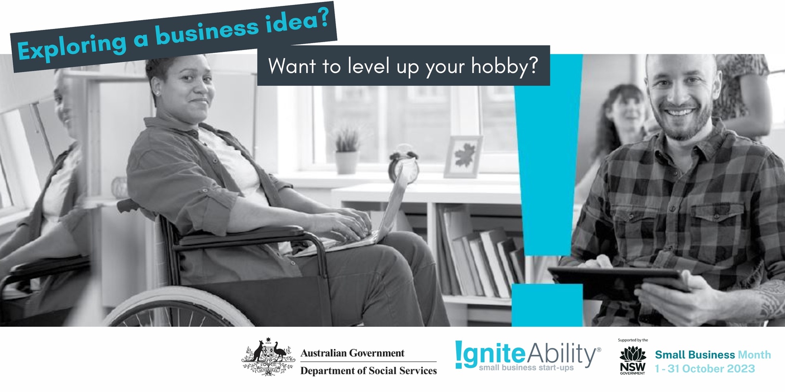Banner image for Free Small Business Workshop designed for People with a Disability-IgniteAbility® 